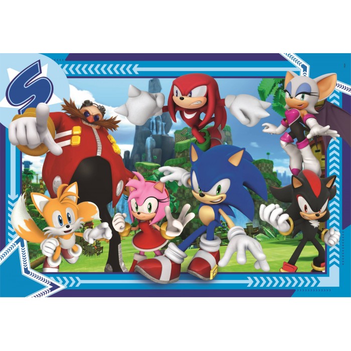 Puzzle  Clementoni-21729 Pièces XXL - Sonic
