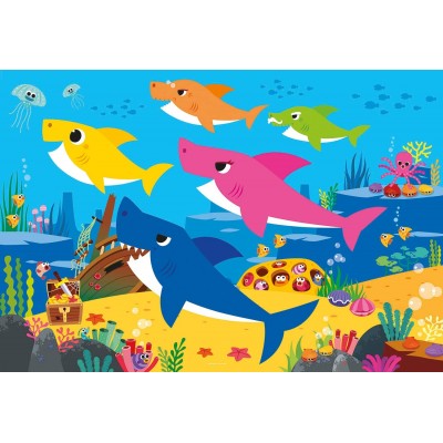 Puzzle Clementoni-23751 Pièces XXL - Baby Shark