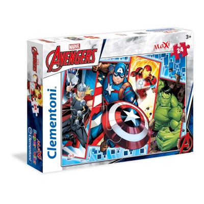Puzzle Clementoni-24495 Pièces XXL - Marvel Avengers