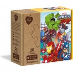  Clementoni-24775 2 Puzzles - Marvel Super Hero