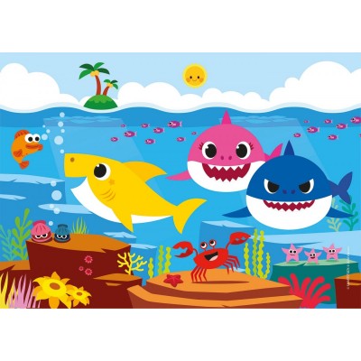 Clementoni-24777 2 Puzzles - Baby Shark