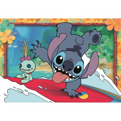 Clementoni-24809 2 Puzzles - Stitch