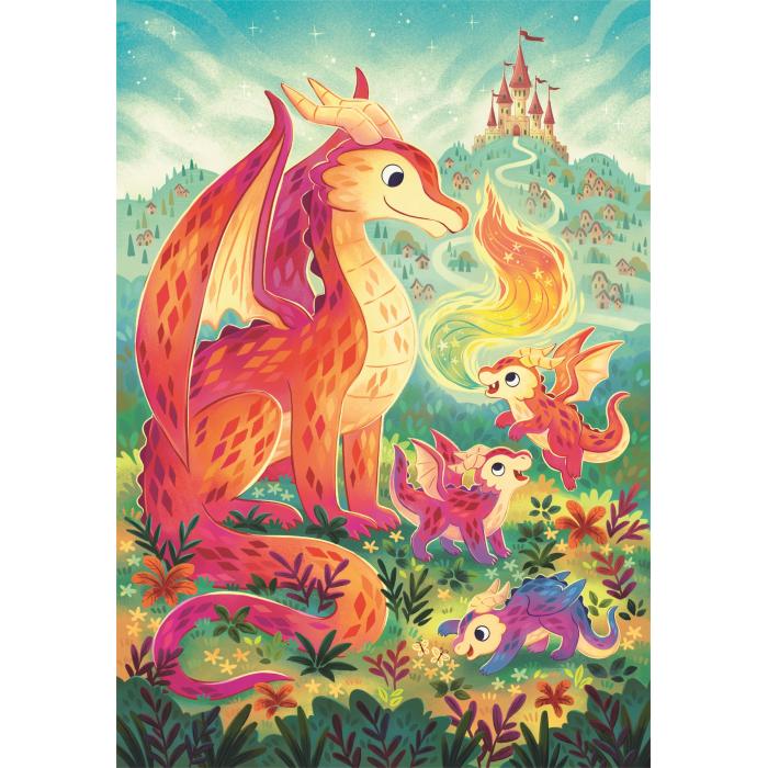 Puzzle  Clementoni-26600 La Famille Dragon