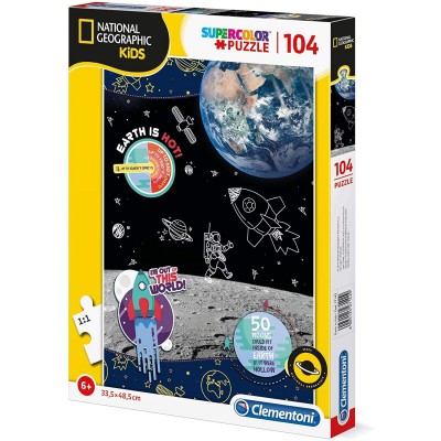 Clementoni-27142 Space Explorer- Supercolor Puzzle