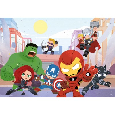 Puzzle Clementoni-27528 Pièces XXL - Marvel Avengers