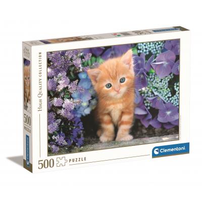 Puzzle Clementoni-30415 Chaton dans les Fleurs