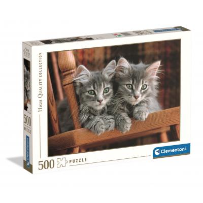 Puzzle Clementoni-30545 Chatons Gris sur la Chaise