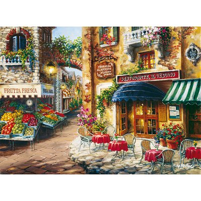 Puzzle Clementoni-33530 Village fleuri