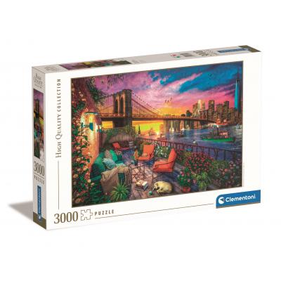 Puzzle Clementoni-33552 Coucher de Soleil Manhattan