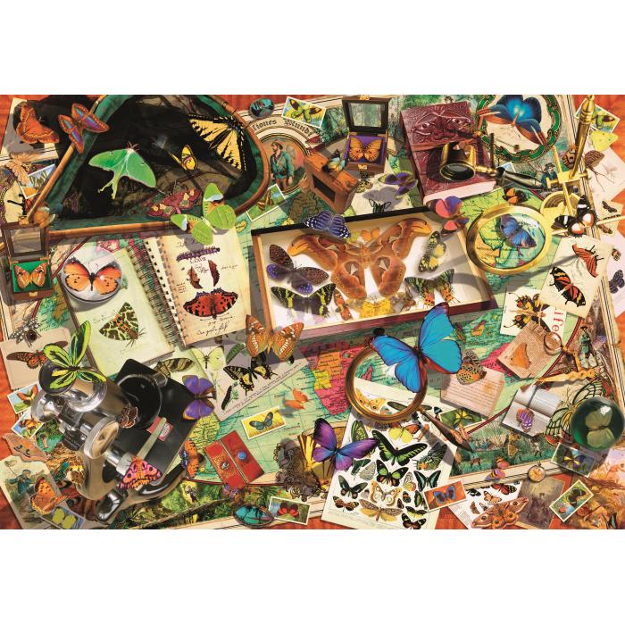 Puzzle  Clementoni-35125 Collectionneur De Papillons