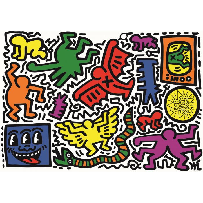 Puzzle  Clementoni-39756 Art Series - Keith Haring II