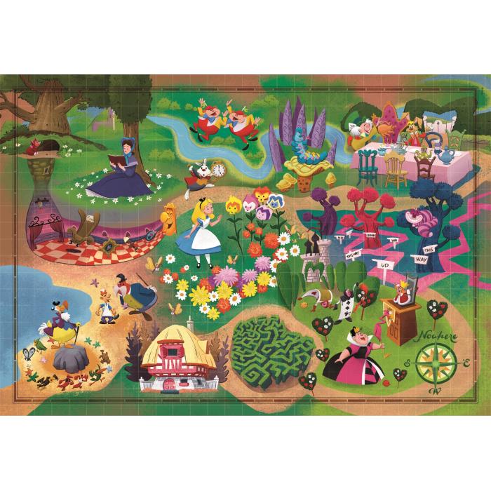 Puzzle  Clementoni-39785 Story Maps - Alice au Pays des Merveilles