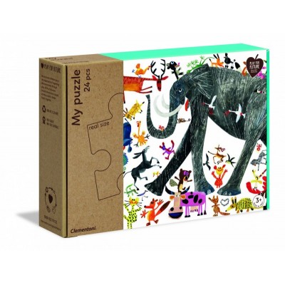 Puzzle Clementoni-50165 Pièces XXL - Eléphant