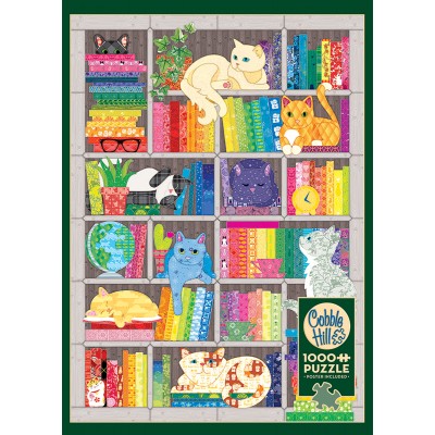 Puzzle Cobble-Hill-40046 Rainbow Cat Quilt