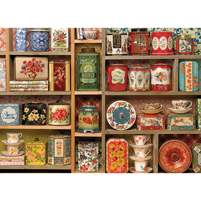 Puzzle  Cobble-Hill-40054 Vintage Tins