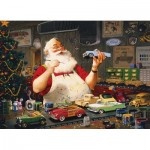 Puzzle  Cobble-Hill-40224 Santa Painting Cars