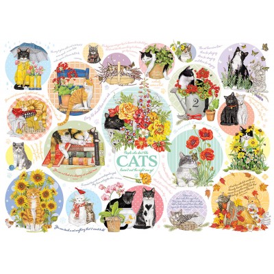 Puzzle Cobble-Hill-40298 Pensées de Chat