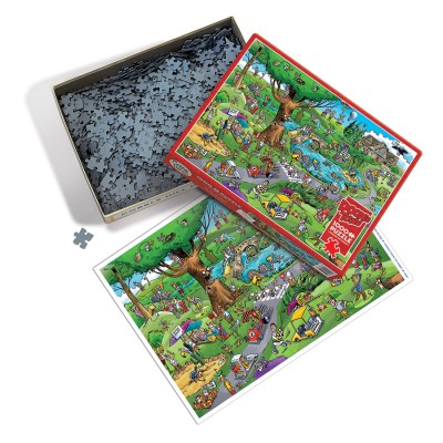 Puzzle Cobble-Hill-44502 DoodleTown: Une Affaire qui Roule