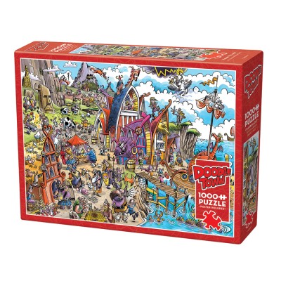 Puzzle Cobble-Hill-44504 DoodleTown: Village Viking