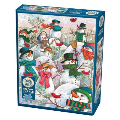 Puzzle Cobble-Hill-45028 Pièces XXL - Hill of a Lot of Snowmen