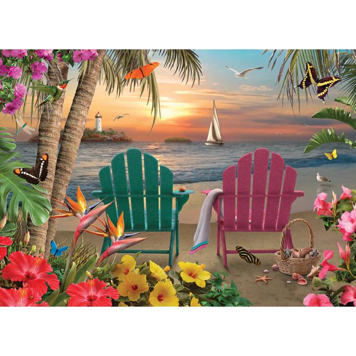 Puzzle  Cobble-Hill-45032 Ile Paradisiaque