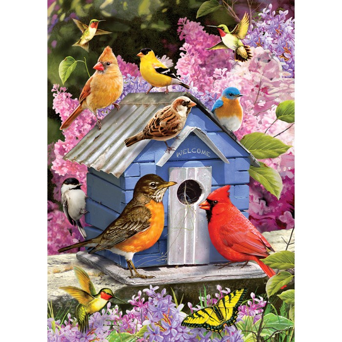 Puzzle Cobble-Hill-45042 Pièces XXL - Maison d'Oiseau de Printemps