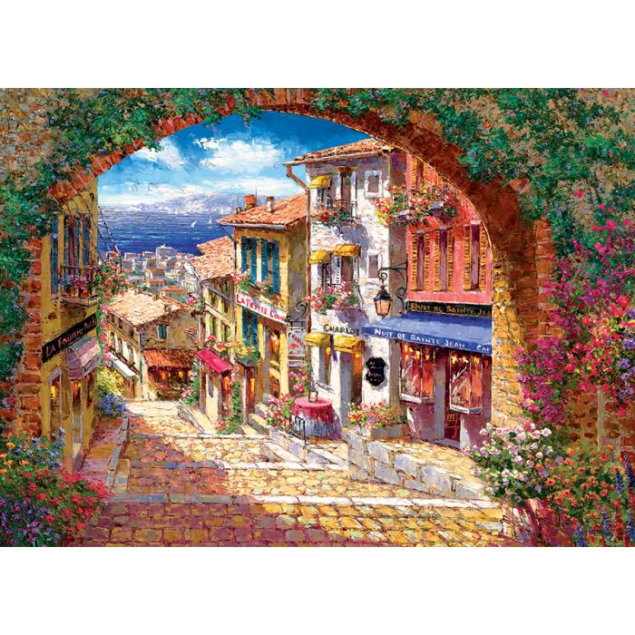 Puzzle  Cobble-Hill-45084 Vue à Cagnes