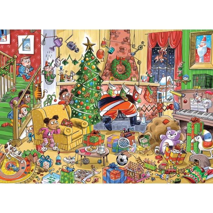 Catching Santa - Puzzle Famille (Pièces de Tailles Différentes)