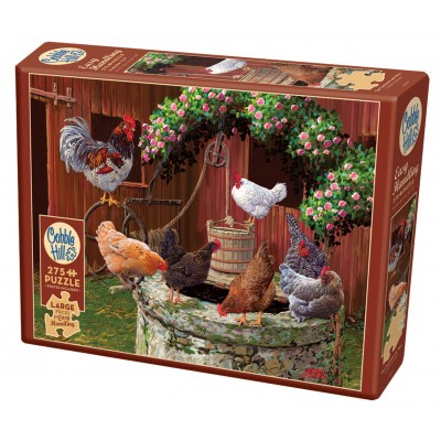 Puzzle Cobble-Hill-48018 Pièces XXL - The Chickens are Well