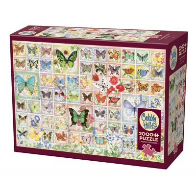 Puzzle Cobble-Hill-49011 Papillons et Fleurs