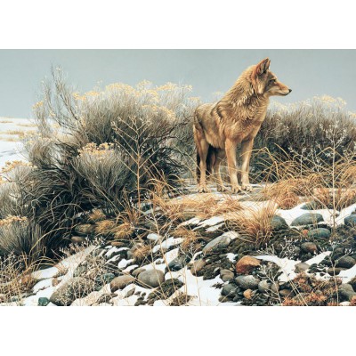Puzzle Cobble-Hill-51768 Robert Bateman : Coyote en Hiver
