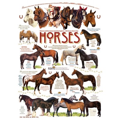 Puzzle Cobble-Hill-51825 Robert May - Horse Quotes