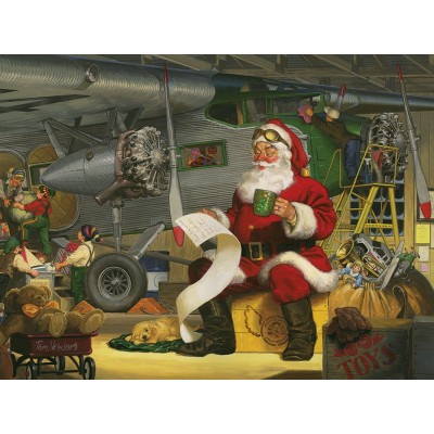 Puzzle Cobble-Hill-52105 Pièces XXL - Tom Newsom - Santa's Checklist