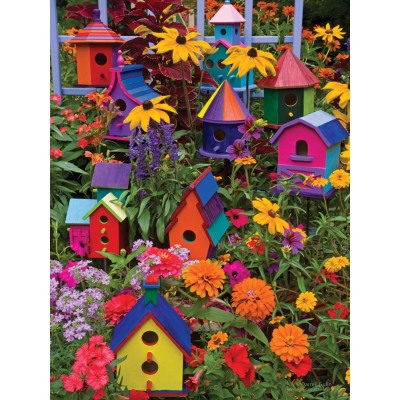 Puzzle Cobble-Hill-54345 Pièces XXL - Janet Kruskamp - Birdhouses