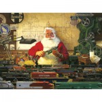 Puzzle   Tom Newsom : Le Père Noël et ses petits Trains