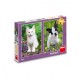 2 Puzzles - Buldog et chaton