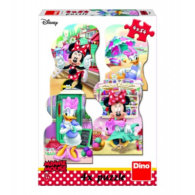 Dino-33325 4 Puzzles - Minnie et Daisy