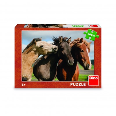 Puzzle Dino-47226 Pièces XXL - Chevaux Colorés