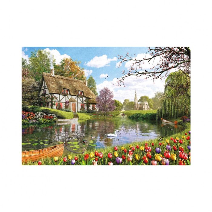 Puzzle  Dino-50275 Chalet au Bord de l'Eau