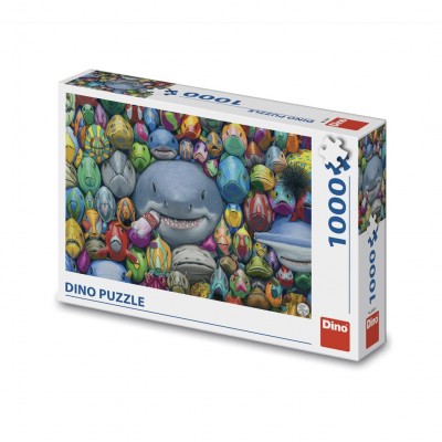 Puzzle Dino-53301 Poissons Colorés