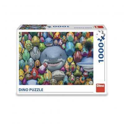 Puzzle Dino-53301 Poissons Colorés