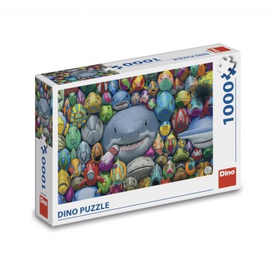 Puzzle Dino-53301 Poissons Colorés