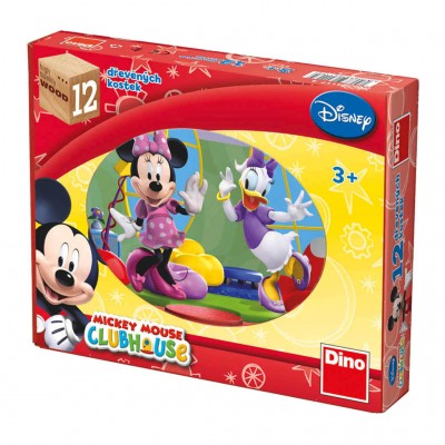 Dino-64117 Puzzle Cubes en Bois - Mickey