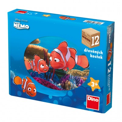 Dino-64119 Puzzle Cubes en Bois - Nemo