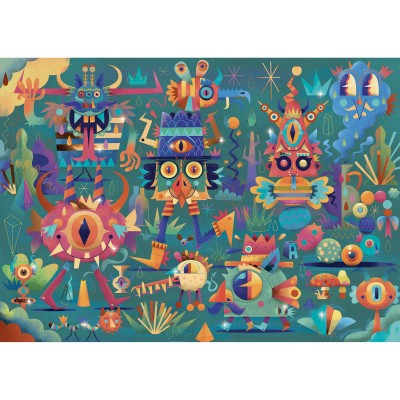 Puzzle Djeco-07020 Pièces XXL - La Fête des Monstres