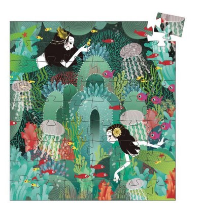 Djeco-07242 Puzzle Silhouette - Paradis Aquatique