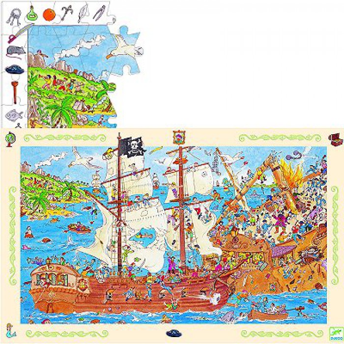 Puzzle  Djeco-07506 Les Pirates