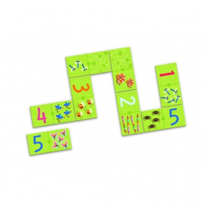 Djeco-08168 Puzzle Domino - Un, Deux, Trois