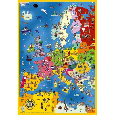 Puzzle Dtoys-50663 Carte de l'Europe