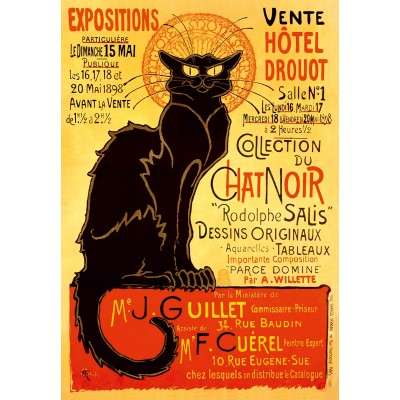Puzzle DToys-69566 Poster vintage - Collection du Chat Noir